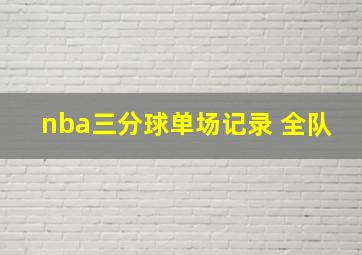 nba三分球单场记录 全队